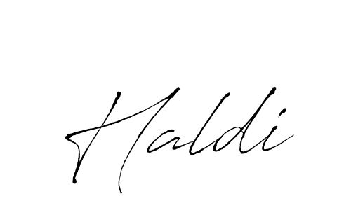 Design your own signature with our free online signature maker. With this signature software, you can create a handwritten (Antro_Vectra) signature for name Haldi. Haldi signature style 6 images and pictures png