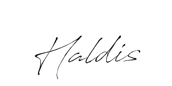 Use a signature maker to create a handwritten signature online. With this signature software, you can design (Antro_Vectra) your own signature for name Haldis. Haldis signature style 6 images and pictures png