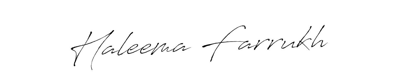 Design your own signature with our free online signature maker. With this signature software, you can create a handwritten (Antro_Vectra) signature for name Haleema Farrukh. Haleema Farrukh signature style 6 images and pictures png