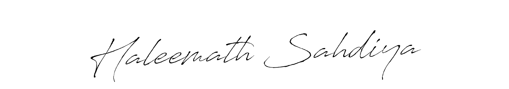 How to make Haleemath Sahdiya name signature. Use Antro_Vectra style for creating short signs online. This is the latest handwritten sign. Haleemath Sahdiya signature style 6 images and pictures png