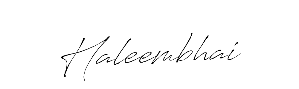 Design your own signature with our free online signature maker. With this signature software, you can create a handwritten (Antro_Vectra) signature for name Haleembhai. Haleembhai signature style 6 images and pictures png