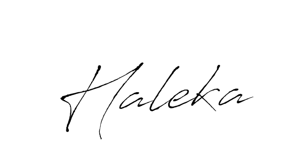 Haleka stylish signature style. Best Handwritten Sign (Antro_Vectra) for my name. Handwritten Signature Collection Ideas for my name Haleka. Haleka signature style 6 images and pictures png