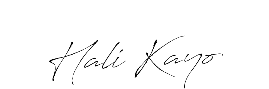 Make a beautiful signature design for name Hali Kayo. With this signature (Antro_Vectra) style, you can create a handwritten signature for free. Hali Kayo signature style 6 images and pictures png