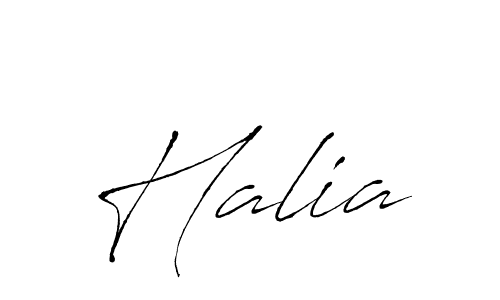You should practise on your own different ways (Antro_Vectra) to write your name (Halia) in signature. don't let someone else do it for you. Halia signature style 6 images and pictures png