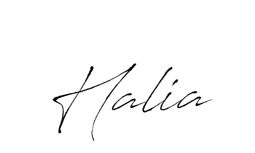 Use a signature maker to create a handwritten signature online. With this signature software, you can design (Antro_Vectra) your own signature for name Halia. Halia signature style 6 images and pictures png