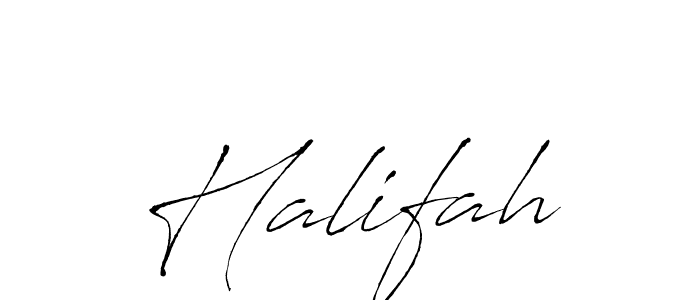 Design your own signature with our free online signature maker. With this signature software, you can create a handwritten (Antro_Vectra) signature for name Halifah. Halifah signature style 6 images and pictures png