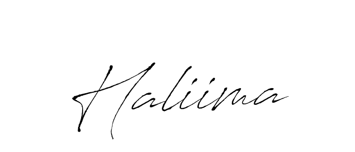 Make a beautiful signature design for name Haliima. With this signature (Antro_Vectra) style, you can create a handwritten signature for free. Haliima signature style 6 images and pictures png