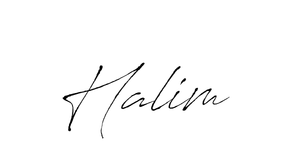 Design your own signature with our free online signature maker. With this signature software, you can create a handwritten (Antro_Vectra) signature for name Halim . Halim  signature style 6 images and pictures png