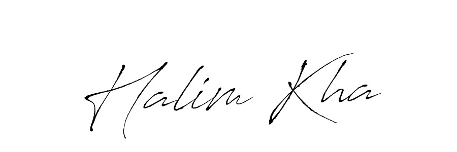 Make a beautiful signature design for name Halim Kha. With this signature (Antro_Vectra) style, you can create a handwritten signature for free. Halim Kha signature style 6 images and pictures png