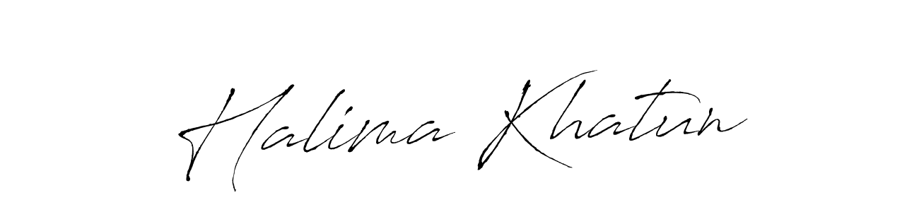 Design your own signature with our free online signature maker. With this signature software, you can create a handwritten (Antro_Vectra) signature for name Halima Khatun. Halima Khatun signature style 6 images and pictures png