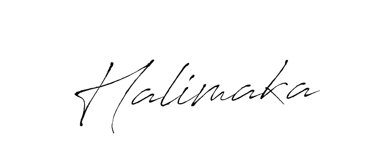 Make a beautiful signature design for name Halimaka. With this signature (Antro_Vectra) style, you can create a handwritten signature for free. Halimaka signature style 6 images and pictures png