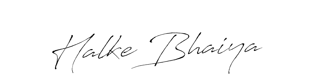 The best way (Antro_Vectra) to make a short signature is to pick only two or three words in your name. The name Halke Bhaiya include a total of six letters. For converting this name. Halke Bhaiya signature style 6 images and pictures png