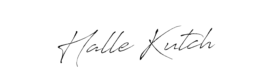 How to make Halle Kutch signature? Antro_Vectra is a professional autograph style. Create handwritten signature for Halle Kutch name. Halle Kutch signature style 6 images and pictures png