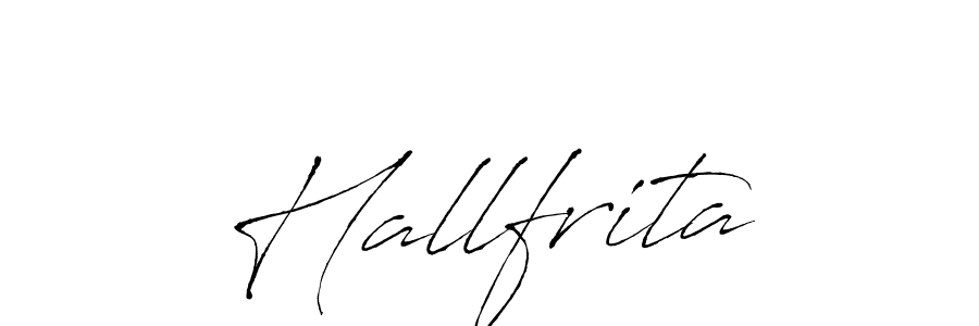 You should practise on your own different ways (Antro_Vectra) to write your name (Hallfrita) in signature. don't let someone else do it for you. Hallfrita signature style 6 images and pictures png
