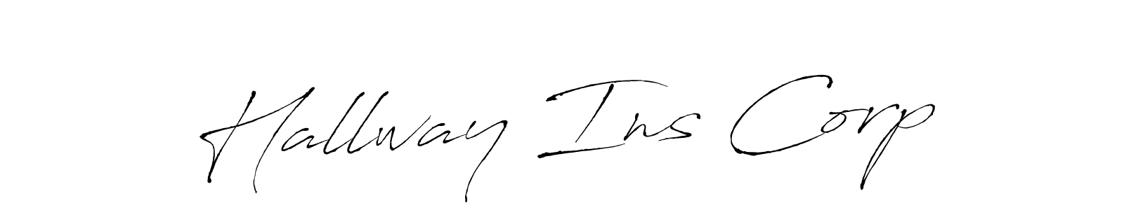 How to make Hallway Ins Corp name signature. Use Antro_Vectra style for creating short signs online. This is the latest handwritten sign. Hallway Ins Corp signature style 6 images and pictures png