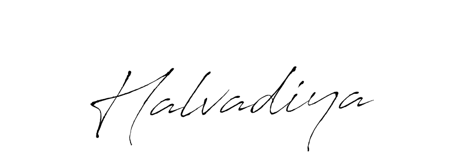 Make a beautiful signature design for name Halvadiya. With this signature (Antro_Vectra) style, you can create a handwritten signature for free. Halvadiya signature style 6 images and pictures png