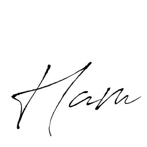 Create a beautiful signature design for name Ham. With this signature (Antro_Vectra) fonts, you can make a handwritten signature for free. Ham signature style 6 images and pictures png