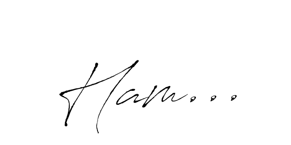 How to make Ham... name signature. Use Antro_Vectra style for creating short signs online. This is the latest handwritten sign. Ham... signature style 6 images and pictures png