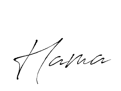 Design your own signature with our free online signature maker. With this signature software, you can create a handwritten (Antro_Vectra) signature for name Hama. Hama signature style 6 images and pictures png