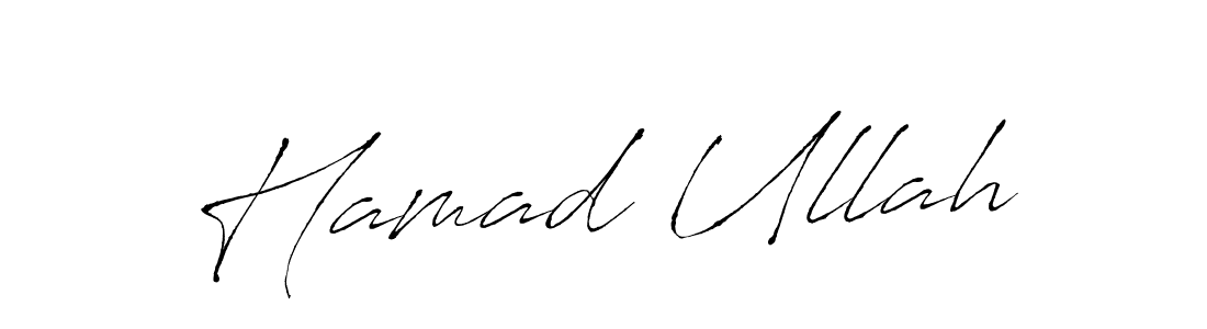 Make a beautiful signature design for name Hamad Ullah. With this signature (Antro_Vectra) style, you can create a handwritten signature for free. Hamad Ullah signature style 6 images and pictures png