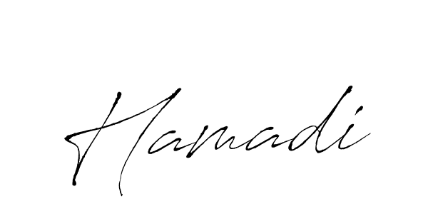 Design your own signature with our free online signature maker. With this signature software, you can create a handwritten (Antro_Vectra) signature for name Hamadi. Hamadi signature style 6 images and pictures png
