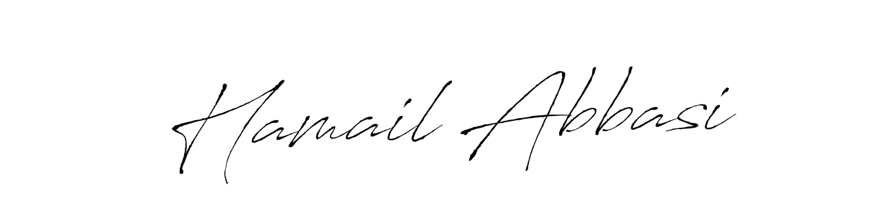 How to make Hamail Abbasi name signature. Use Antro_Vectra style for creating short signs online. This is the latest handwritten sign. Hamail Abbasi signature style 6 images and pictures png