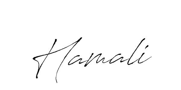 The best way (Antro_Vectra) to make a short signature is to pick only two or three words in your name. The name Hamali include a total of six letters. For converting this name. Hamali signature style 6 images and pictures png