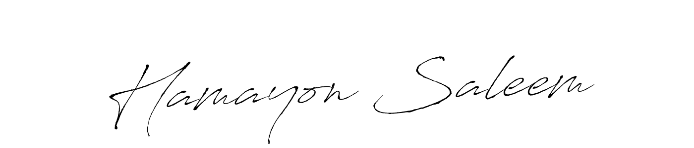 Also we have Hamayon Saleem name is the best signature style. Create professional handwritten signature collection using Antro_Vectra autograph style. Hamayon Saleem signature style 6 images and pictures png