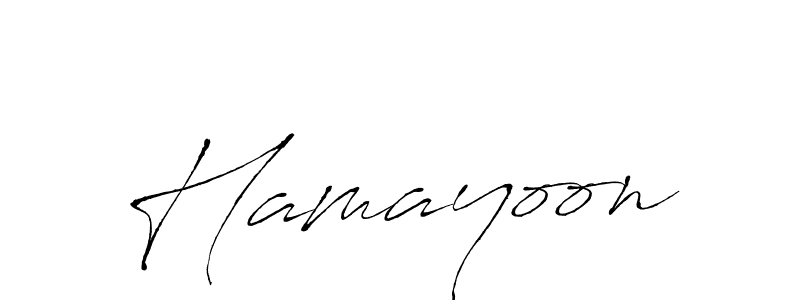 Use a signature maker to create a handwritten signature online. With this signature software, you can design (Antro_Vectra) your own signature for name Hamayoon. Hamayoon signature style 6 images and pictures png