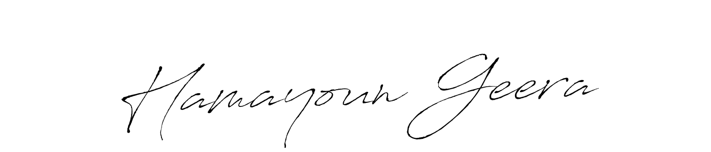 Create a beautiful signature design for name Hamayoun Geera. With this signature (Antro_Vectra) fonts, you can make a handwritten signature for free. Hamayoun Geera signature style 6 images and pictures png