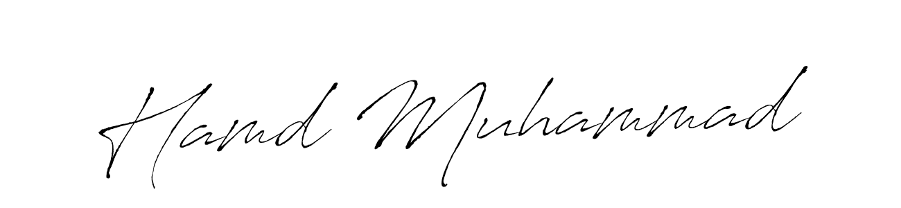 Make a beautiful signature design for name Hamd Muhammad. With this signature (Antro_Vectra) style, you can create a handwritten signature for free. Hamd Muhammad signature style 6 images and pictures png