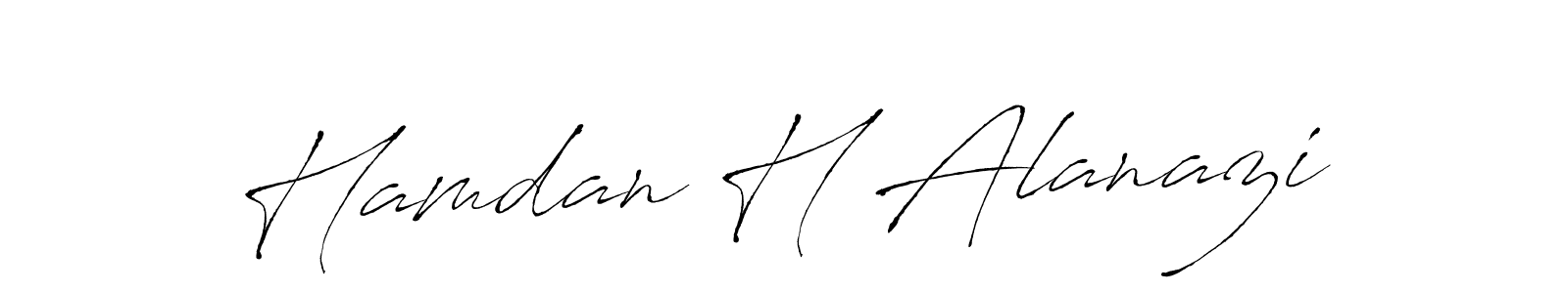 How to make Hamdan H Alanazi signature? Antro_Vectra is a professional autograph style. Create handwritten signature for Hamdan H Alanazi name. Hamdan H Alanazi signature style 6 images and pictures png