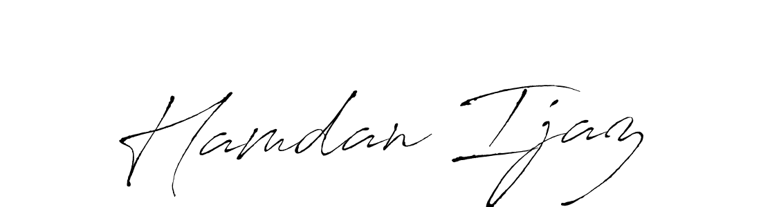 Use a signature maker to create a handwritten signature online. With this signature software, you can design (Antro_Vectra) your own signature for name Hamdan Ijaz. Hamdan Ijaz signature style 6 images and pictures png