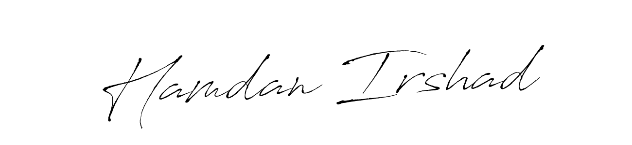 Make a beautiful signature design for name Hamdan Irshad. With this signature (Antro_Vectra) style, you can create a handwritten signature for free. Hamdan Irshad signature style 6 images and pictures png