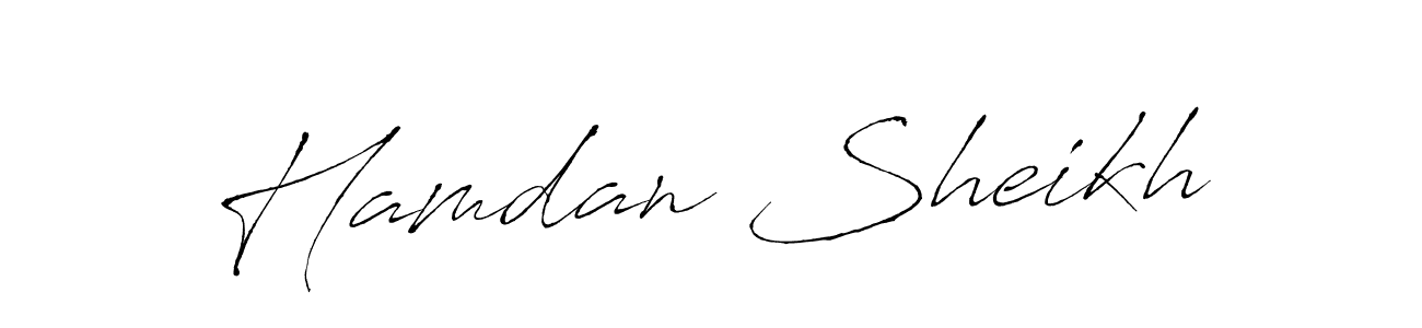 How to make Hamdan Sheikh name signature. Use Antro_Vectra style for creating short signs online. This is the latest handwritten sign. Hamdan Sheikh signature style 6 images and pictures png