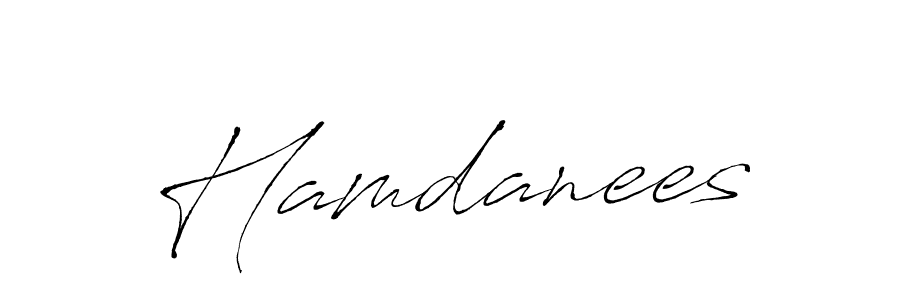 Design your own signature with our free online signature maker. With this signature software, you can create a handwritten (Antro_Vectra) signature for name Hamdanees. Hamdanees signature style 6 images and pictures png