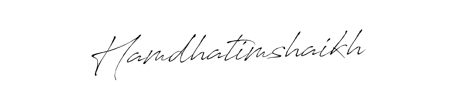 Antro_Vectra is a professional signature style that is perfect for those who want to add a touch of class to their signature. It is also a great choice for those who want to make their signature more unique. Get Hamdhatimshaikh name to fancy signature for free. Hamdhatimshaikh signature style 6 images and pictures png