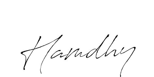 You should practise on your own different ways (Antro_Vectra) to write your name (Hamdhy) in signature. don't let someone else do it for you. Hamdhy signature style 6 images and pictures png