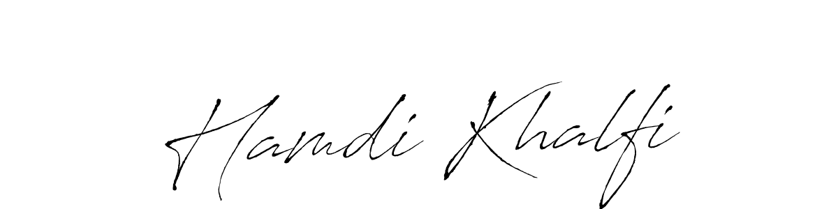 Antro_Vectra is a professional signature style that is perfect for those who want to add a touch of class to their signature. It is also a great choice for those who want to make their signature more unique. Get Hamdi Khalfi name to fancy signature for free. Hamdi Khalfi signature style 6 images and pictures png