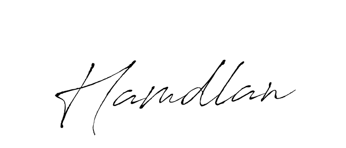 Antro_Vectra is a professional signature style that is perfect for those who want to add a touch of class to their signature. It is also a great choice for those who want to make their signature more unique. Get Hamdlan name to fancy signature for free. Hamdlan signature style 6 images and pictures png