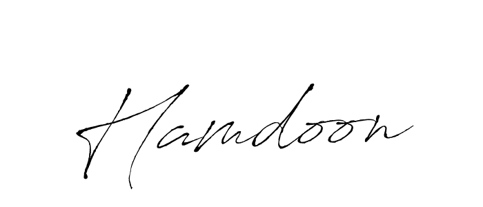 Create a beautiful signature design for name Hamdoon. With this signature (Antro_Vectra) fonts, you can make a handwritten signature for free. Hamdoon signature style 6 images and pictures png