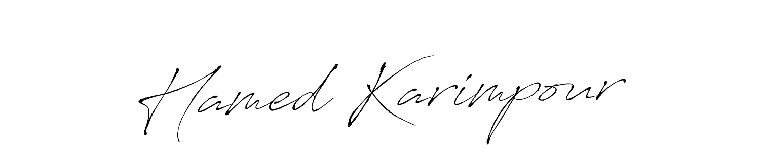 Also we have Hamed Karimpour name is the best signature style. Create professional handwritten signature collection using Antro_Vectra autograph style. Hamed Karimpour signature style 6 images and pictures png