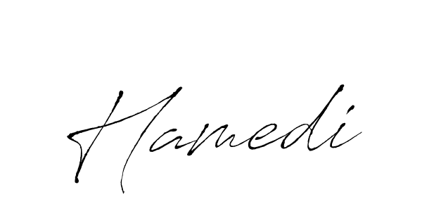 Antro_Vectra is a professional signature style that is perfect for those who want to add a touch of class to their signature. It is also a great choice for those who want to make their signature more unique. Get Hamedi name to fancy signature for free. Hamedi signature style 6 images and pictures png