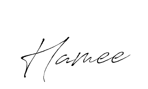 Make a beautiful signature design for name Hamee. With this signature (Antro_Vectra) style, you can create a handwritten signature for free. Hamee signature style 6 images and pictures png