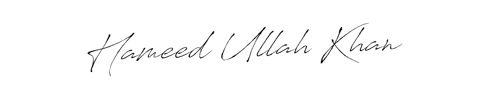 Design your own signature with our free online signature maker. With this signature software, you can create a handwritten (Antro_Vectra) signature for name Hameed Ullah Khan. Hameed Ullah Khan signature style 6 images and pictures png