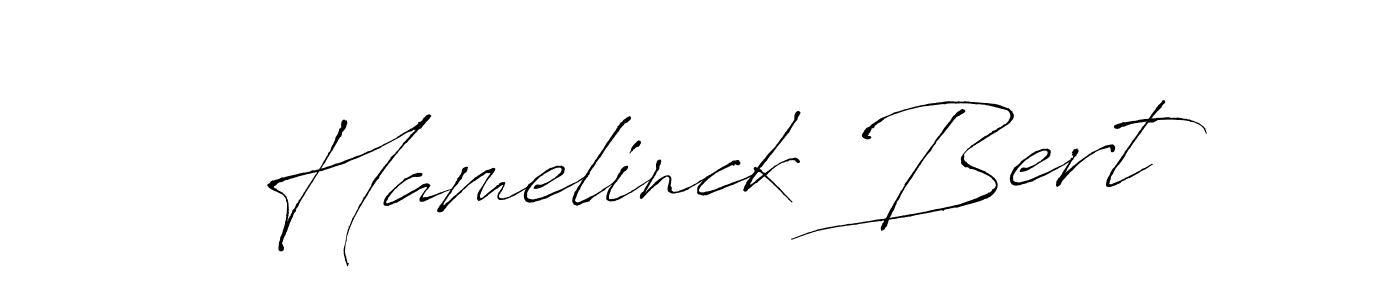 The best way (Antro_Vectra) to make a short signature is to pick only two or three words in your name. The name Hamelinck Bert include a total of six letters. For converting this name. Hamelinck Bert signature style 6 images and pictures png