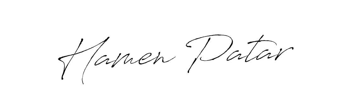 Hamen Patar stylish signature style. Best Handwritten Sign (Antro_Vectra) for my name. Handwritten Signature Collection Ideas for my name Hamen Patar. Hamen Patar signature style 6 images and pictures png