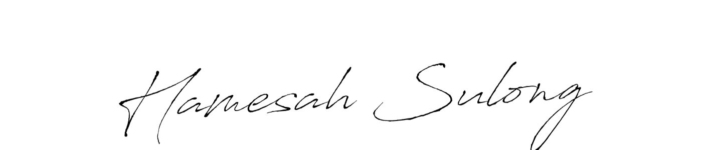 Make a beautiful signature design for name Hamesah Sulong. Use this online signature maker to create a handwritten signature for free. Hamesah Sulong signature style 6 images and pictures png