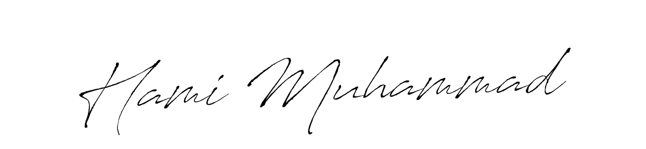 How to make Hami Muhammad name signature. Use Antro_Vectra style for creating short signs online. This is the latest handwritten sign. Hami Muhammad signature style 6 images and pictures png