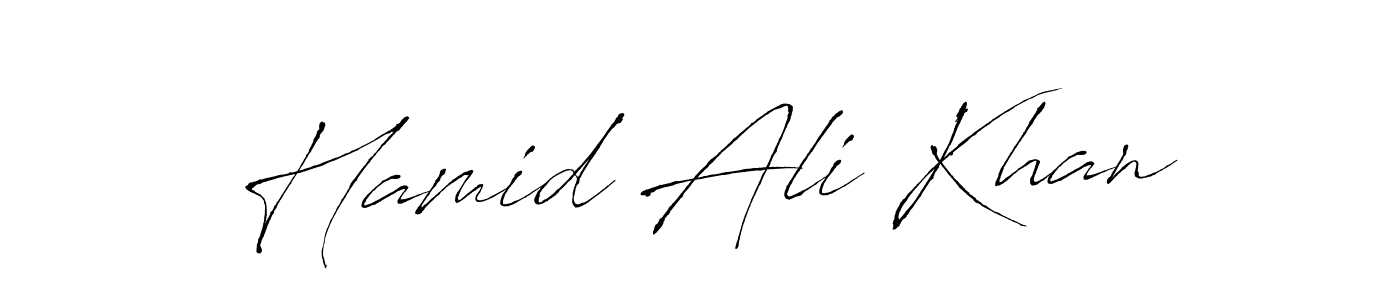 Make a beautiful signature design for name Hamid Ali Khan. Use this online signature maker to create a handwritten signature for free. Hamid Ali Khan signature style 6 images and pictures png